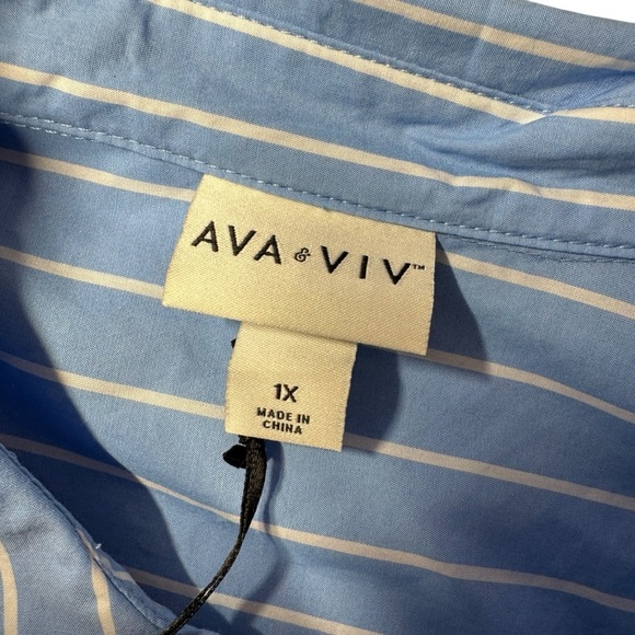 NWT Cropped button down long sleeve women’s shirt size 1X - Picture 7 of 12